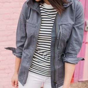 Madewell Fleet Utility Military Jacket - Blue Size Small